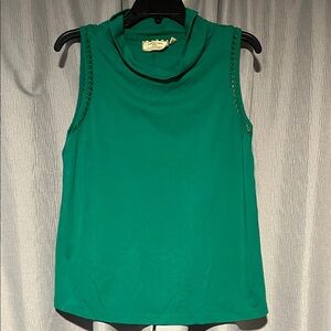 Moulinette Soeurs Emerald Sleeveless Blouse Anthropologie Green Sz Medium